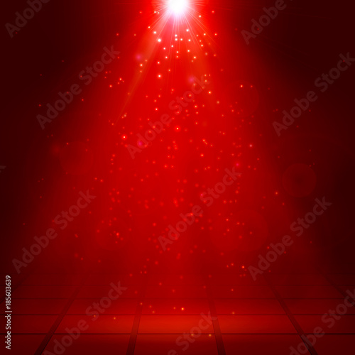 Red spotlights, ray, fog, smoke, Scene, Light Effects, Vector illustration