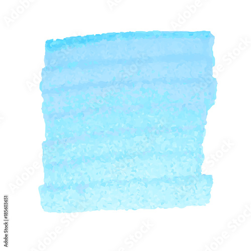 Blue watercolor stain isolated on white background