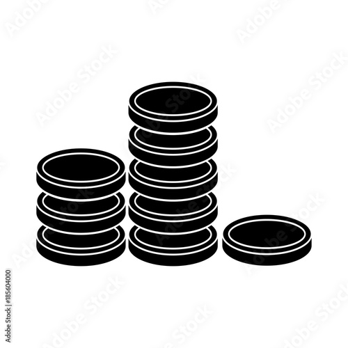 money stack black icon