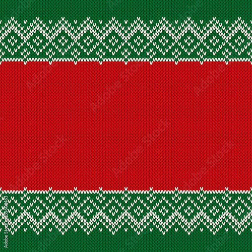 Christmas Design Knitted Background with a Place for Text. Wool Knit Sweater Texture Imitation