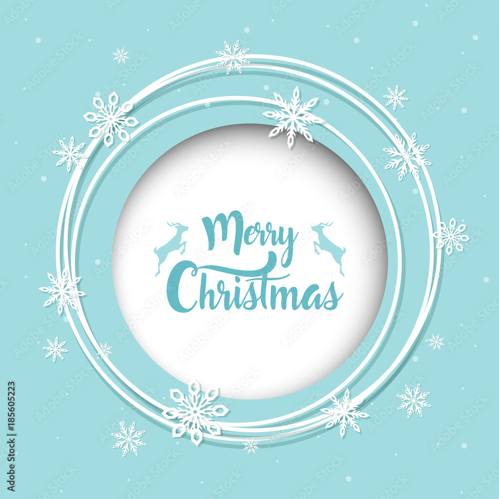 Vector of snowflakes background template Vector of snowflakes background template