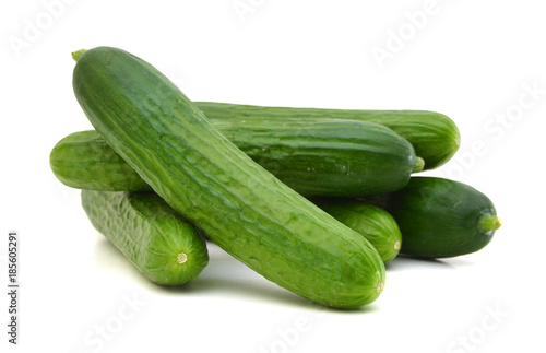 fresh cucumbers isolated on white