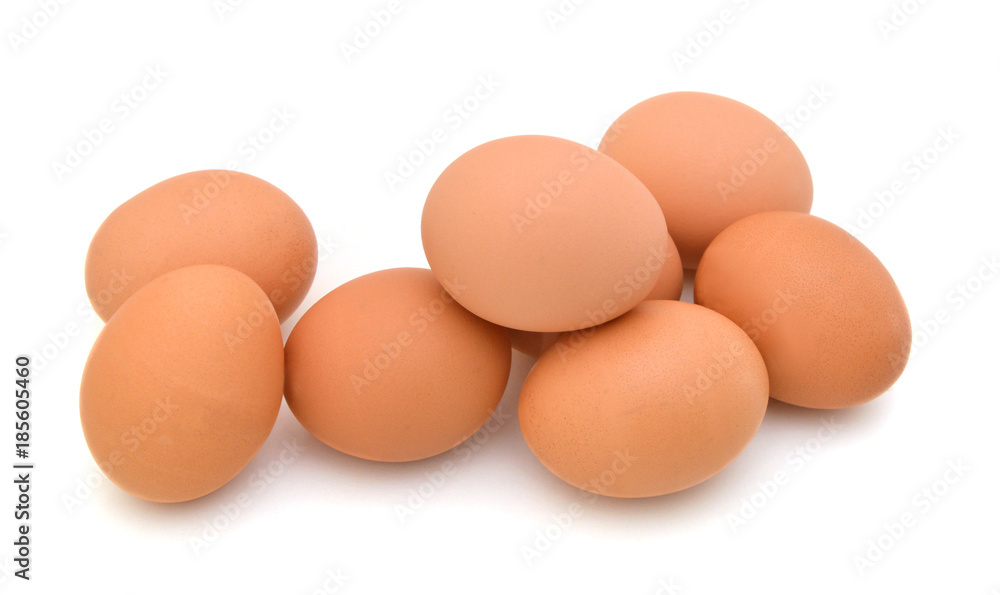 eggs stack isolated on a white background eggs stack isolated on a white background