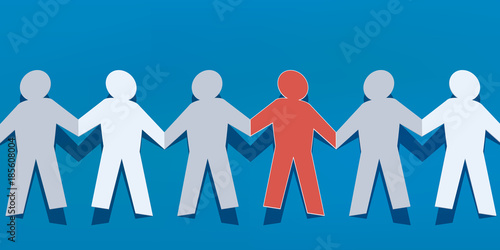 chaine - papier - concept - différent - original - originalité - exceptionnel - leader - différence