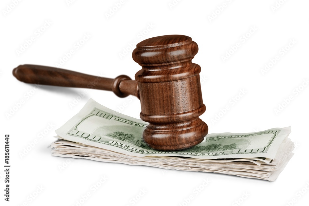 Gavel on Banknotes