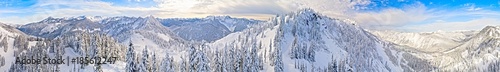 Stevens Pass Washington Ski Area 360 Aerial Panoramic View photo