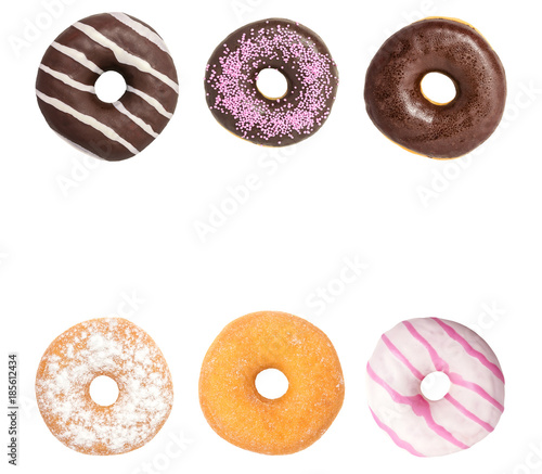 Set Donuts on white