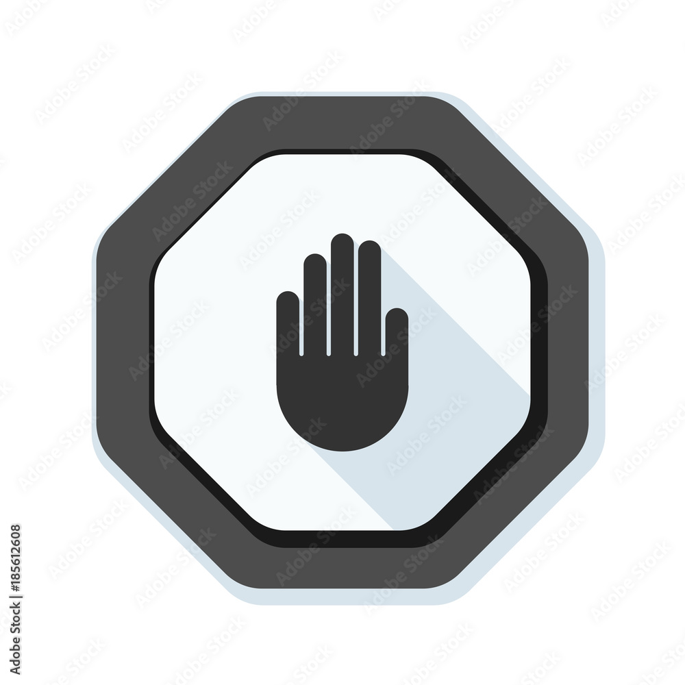 Hand Block ADS sign illustration Hand Block ADS sign illustration
