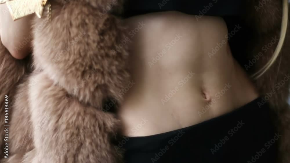 Beautiful slim woman body , waist. Sport, fitness woman during dancing, modern relax workout