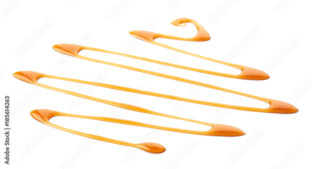 caramel sauce on white background caramel sauce on white background