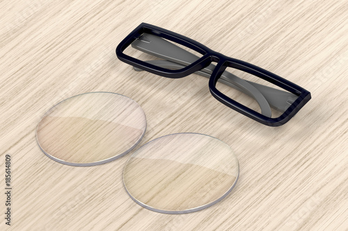 Tableau sur toile Eyeglasses frame and lens