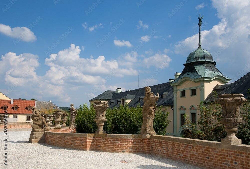 Baroque castle Manetin in the Western Bohemia, Czech republic