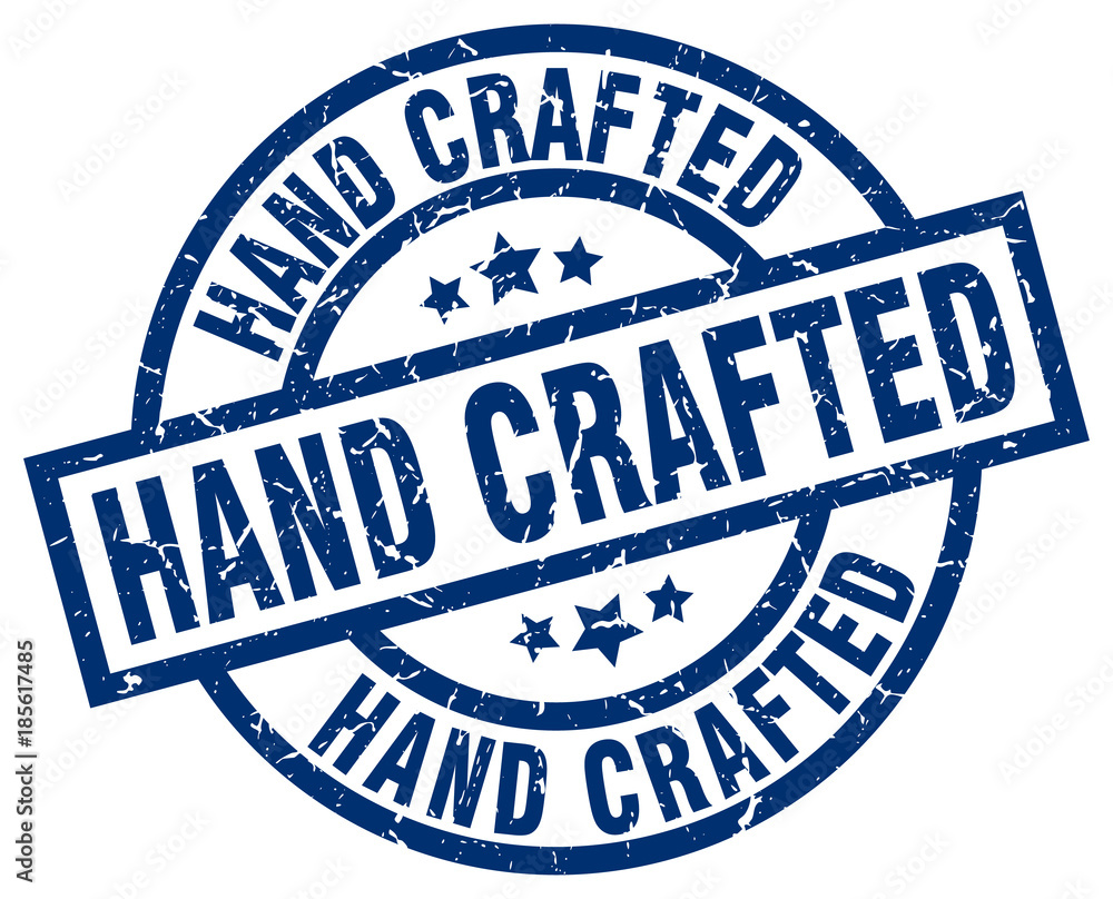 hand crafted blue round grunge stamp hand crafted blue round grunge stamp
