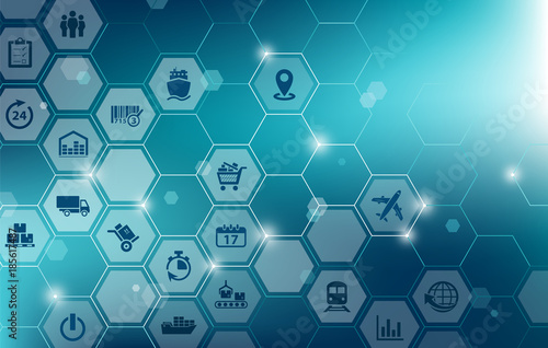 supply chain management vector