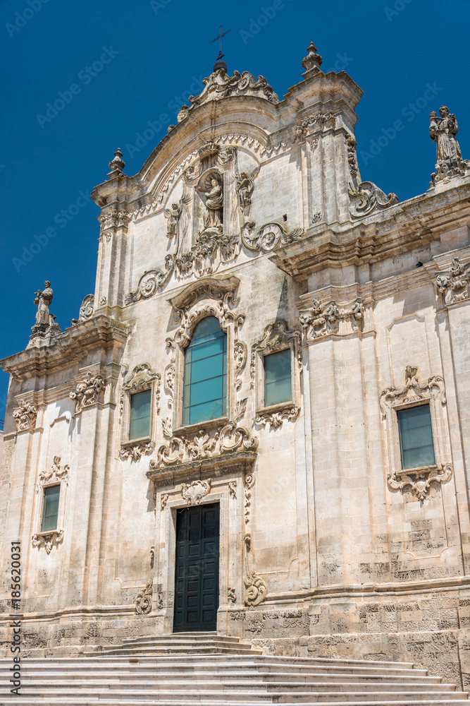 Kirchenfassade in Matera