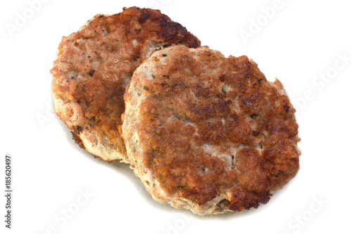 two small ready-made burger cutlets