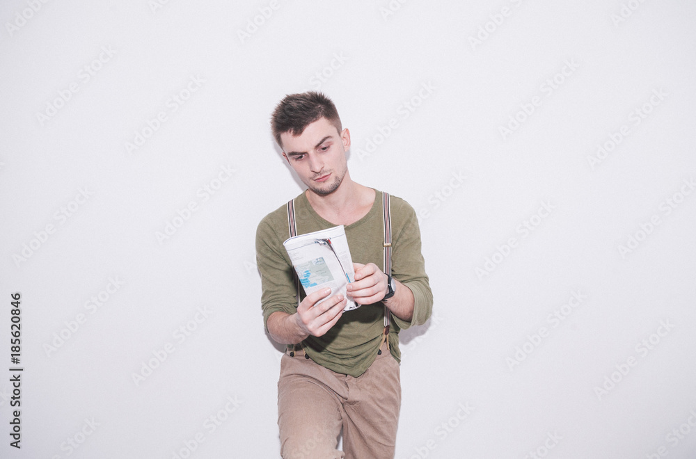 a man reads newspaper a man reads newspaper