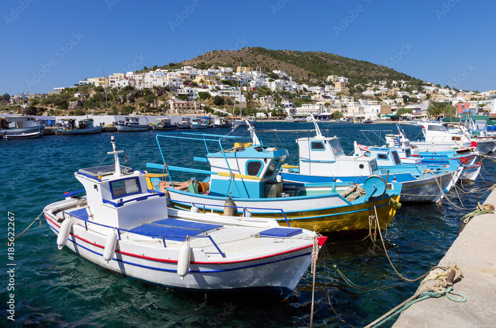 The small harbor of Panteli village in Leros 