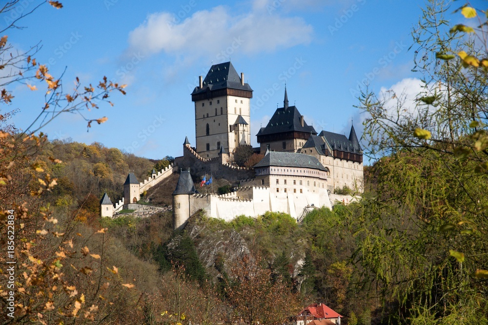 Royal castle Karlstejn in the Central Bohemia, Czech republic