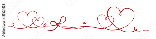 Herzen mit Schleife