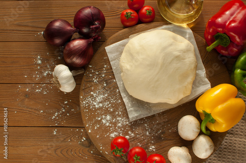 Fresh food on the table. photo