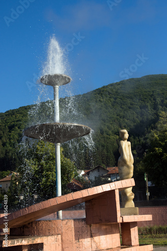 The geyser with hot water in Spa Resort of Sapareva Banya, Bulgaria photo