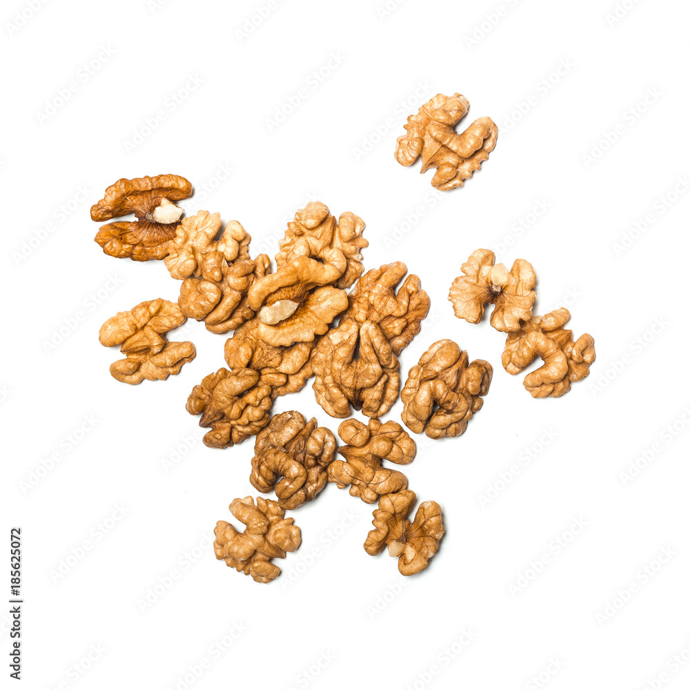 Walnuts isolated on white background Walnuts isolated on white background