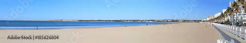 Panoramic view of Valdelagrana beach, in El Puerto de Santa María, Spain
 photo