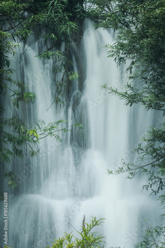 waterfall in the forest of thailand named tee lor su waterfall