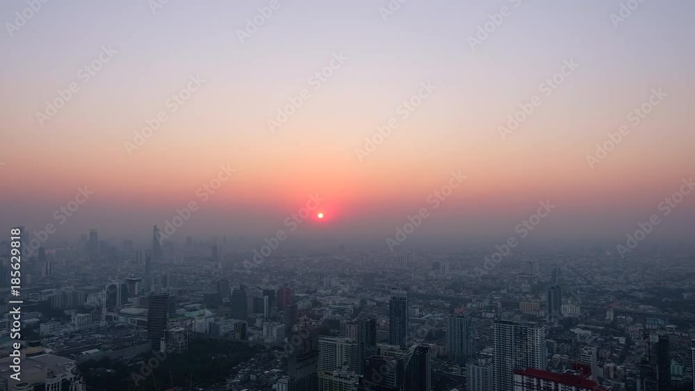 4K video sunset of Bangkok city in Thailand 4K video sunset of Bangkok city in Thailand