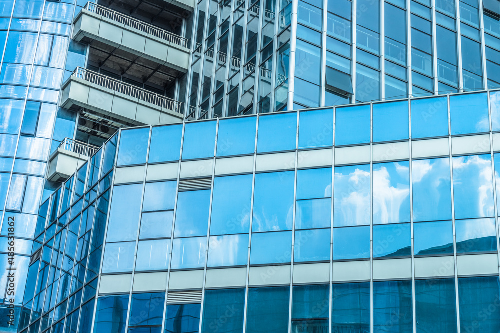 Obraz premium Close-Up of Modern Office Buildings in city of China