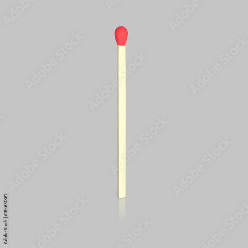 Matchstick Isolated on a Light Background