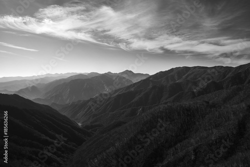 Dark mountain range at the top of Nikko, Tochigi-ken, Japan