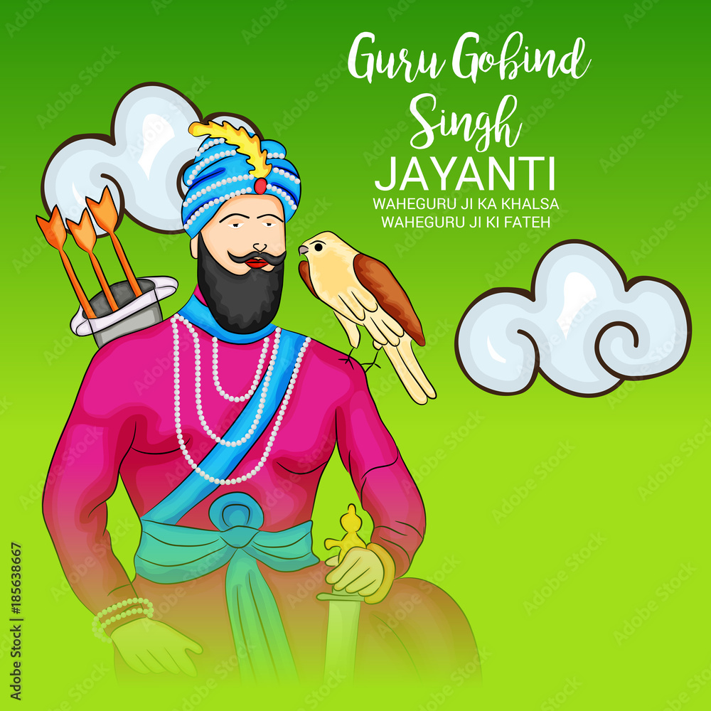 Guru Gobind Singh Jayanti. Stock Illustration | Adobe Stock