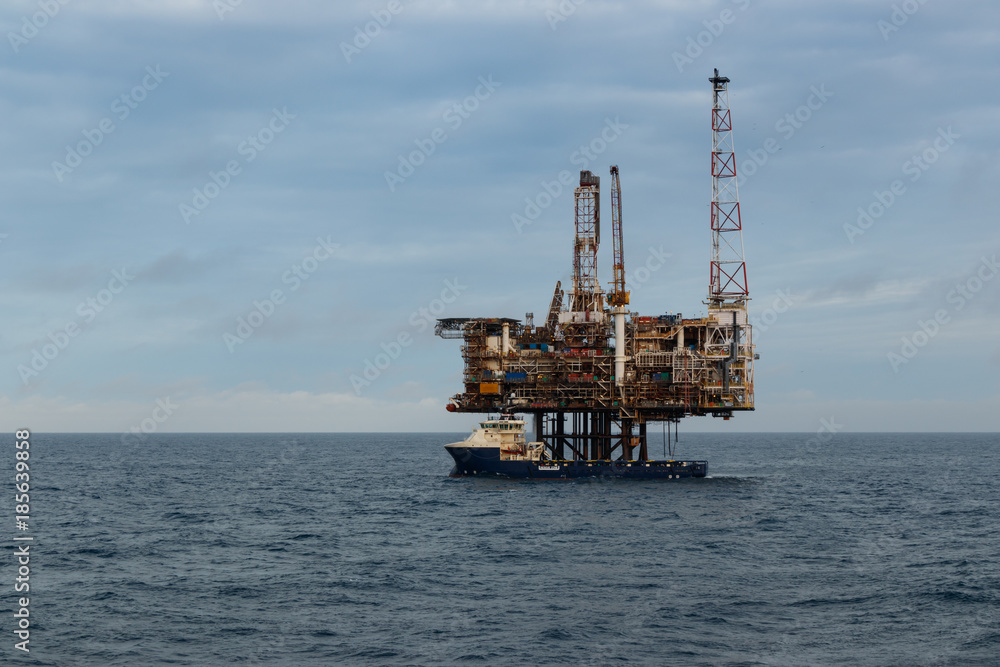 Offshore oil industry in the north sea