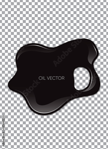 Obraz na płótnie Realistic Black Oil isolated on transparent background. Vector illustration. w salonie
