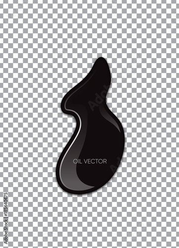 Obraz na płótnie Realistic Black Oil isolated on transparent background. Vector illustration. w salonie