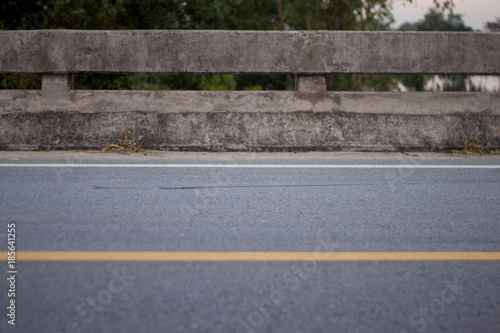 Road on the bridge with nature background.