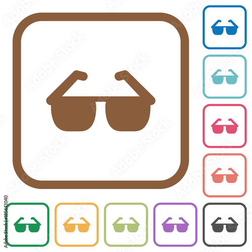 Sunglasses simple icons