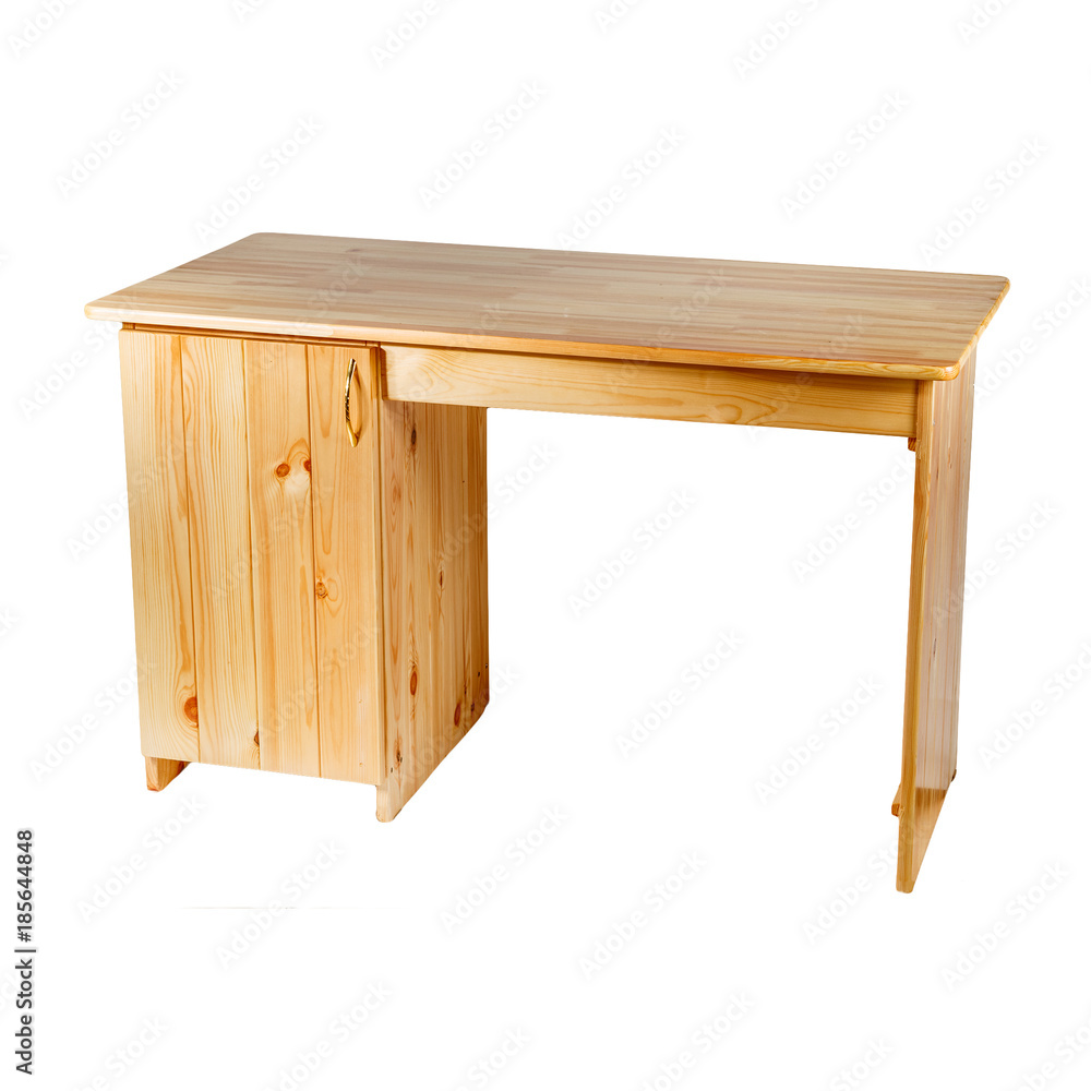 Wooden table on white background. Wooden table on white background.