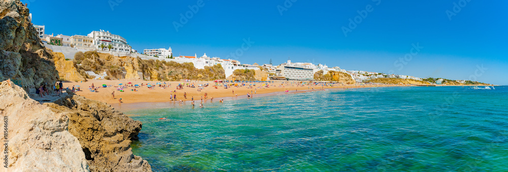 Portugal, Albufeira, portuguese beach with cliffs PRAIA DO TÚNEL (PENECO)
