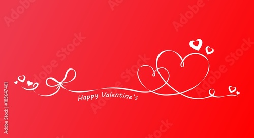 Valentinstag Schleifen mit Herzen 