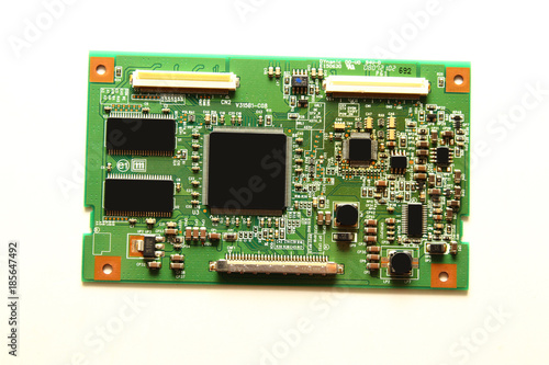 Motherboard background / A motherboard is the main printed circuit board found in general purpose microcomputers and other expandable systems