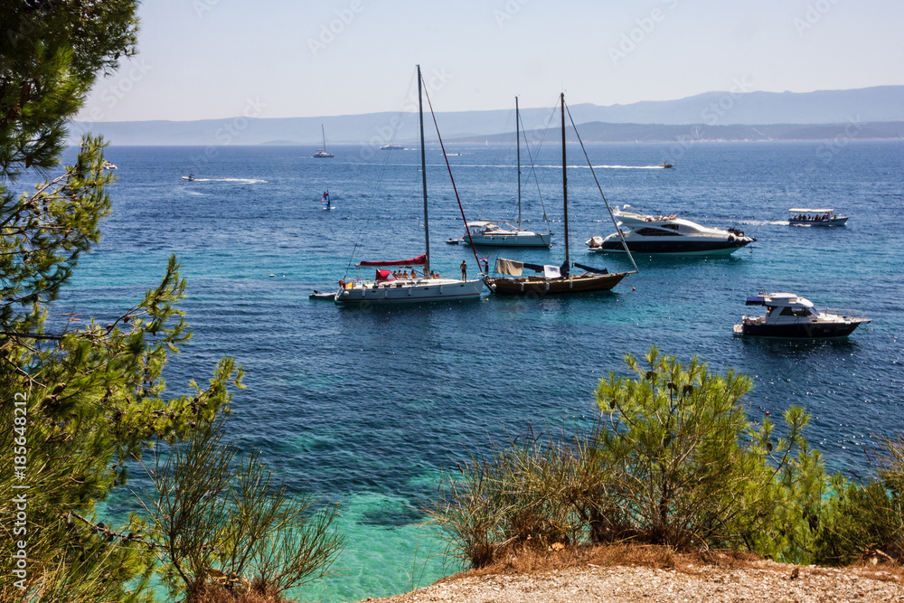 Fototapeta premium Croatia, seascape, Brac island, Adriatic sea, Dalmatia