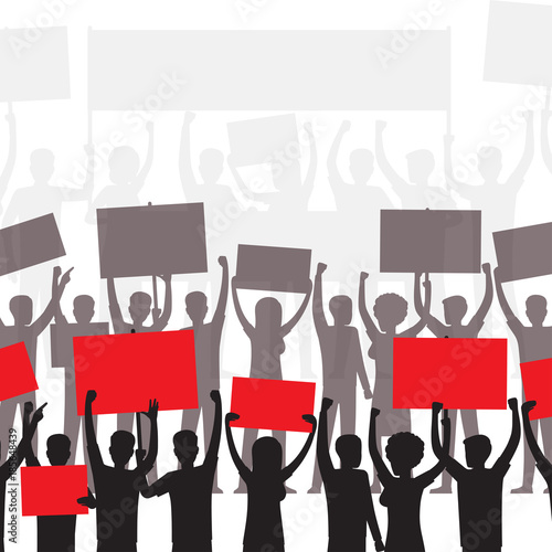 Public Protest Or Political Demonstration Concept