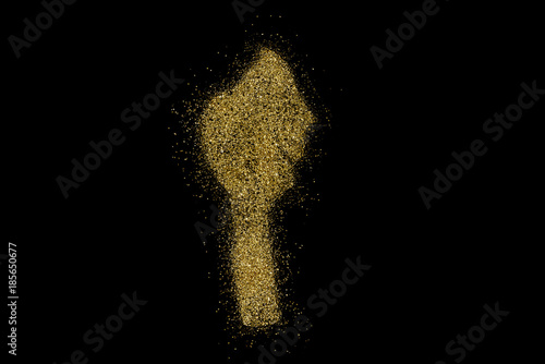 Wallpaper Mural Benin shaped from golden glitter on black (series) Torontodigital.ca