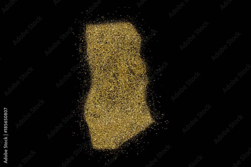 custom made wallpaper toronto digitalGhana shaped from golden glitter on black (series)