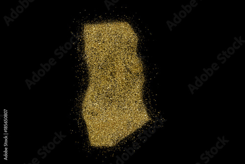 Wallpaper Mural Ghana shaped from golden glitter on black (series) Torontodigital.ca