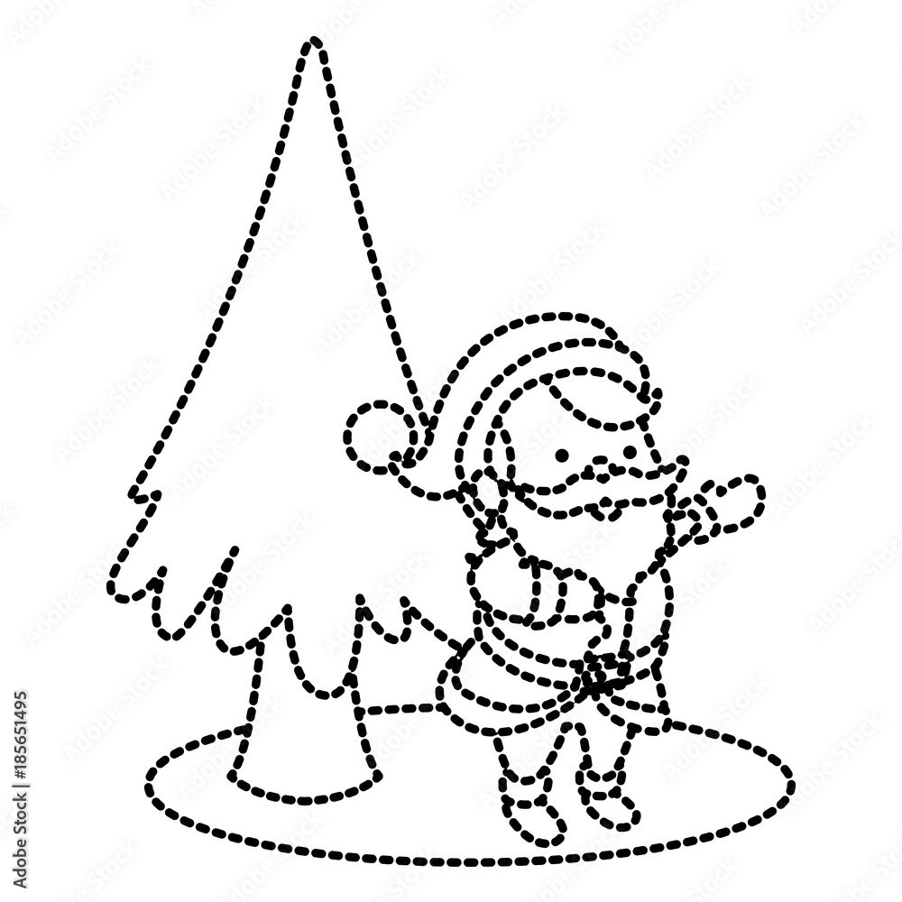 Obraz premium Cute santa claus cartoon icon vector illustration graphic design