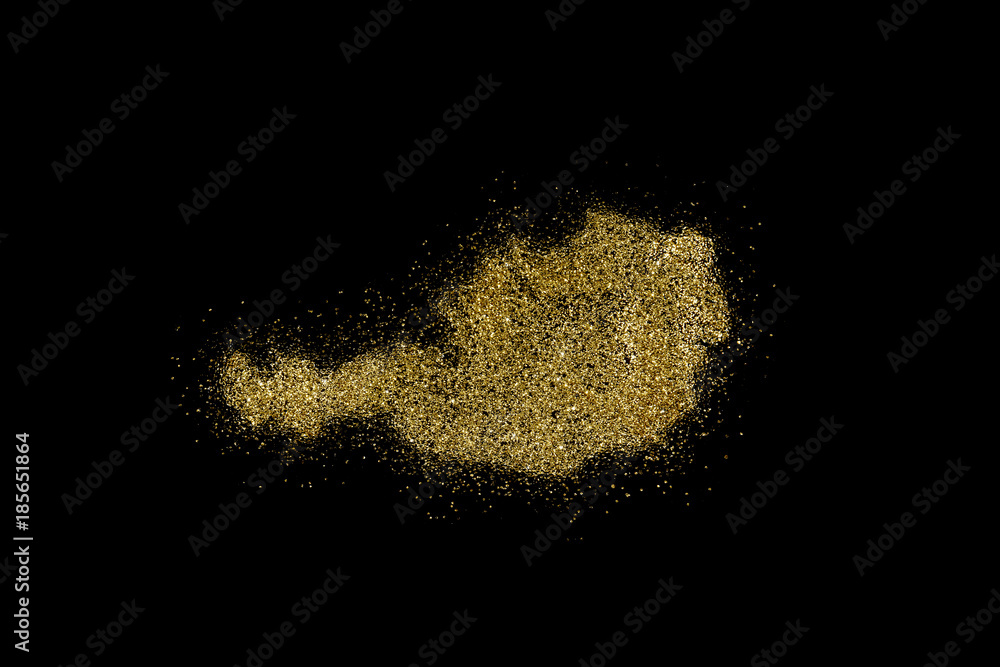 Austria shaped from golden glitter on black (series) Austria shaped from golden glitter on black (series)